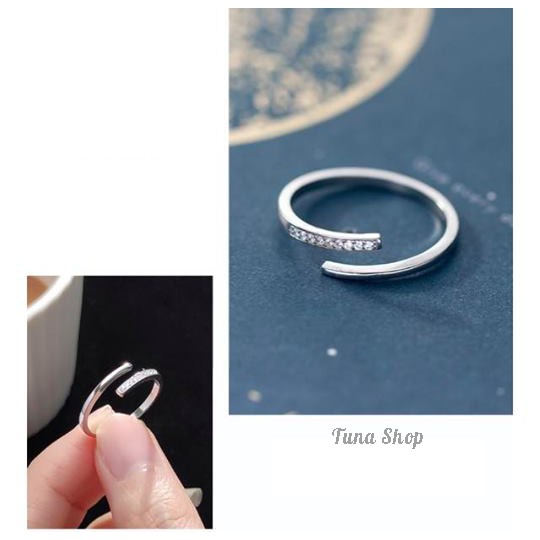 Women's 925 Silver Ring, adjustable by TuNa Silver - Trang sức bạc