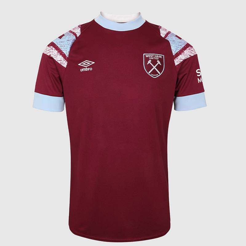 Áo bóng đá sân nhà West Ham United 2022-2023, chất liệu thun, phù hợp unisex