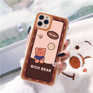 Ốp iphone - Ốp lưng iphone cạnh vuông viền camera Mun Bear dành cho ip 6 đến 16promax - G46