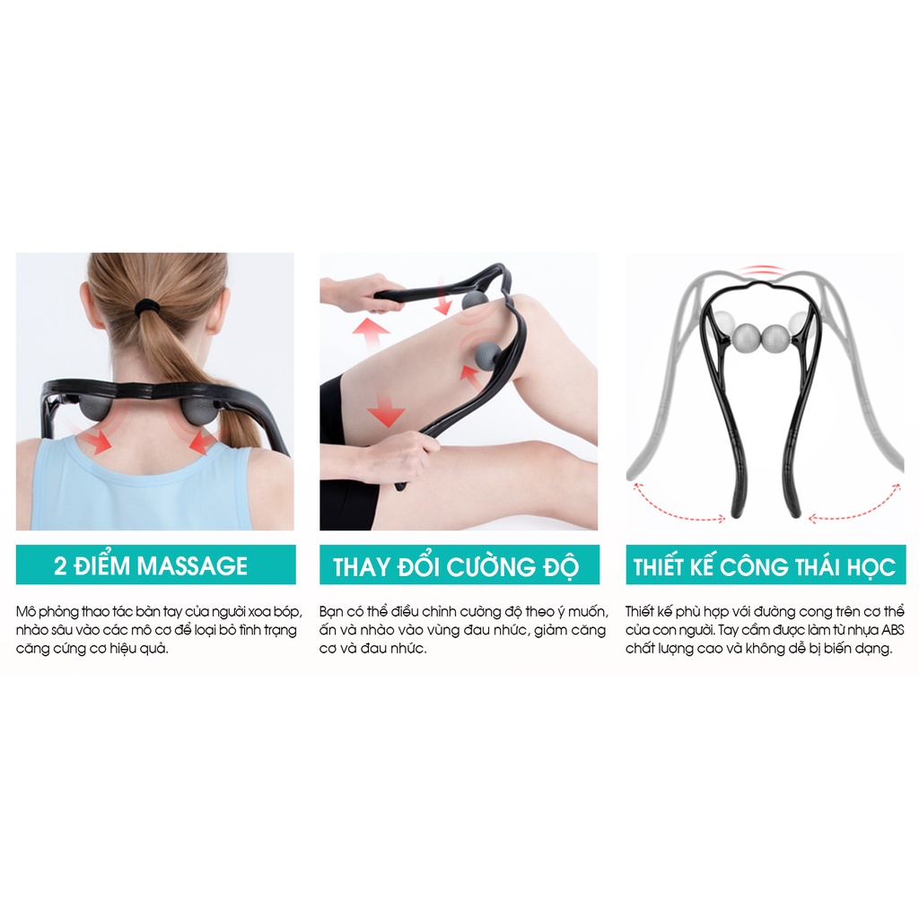 Ảnh Dụng Cụ Massage Đa Năng Cao Cấp KingTech - Hỗ Trợ Cổ, Vai, Gáy - Tiện Dụng, Nhẹ Nhàng - Chính Hãng 3