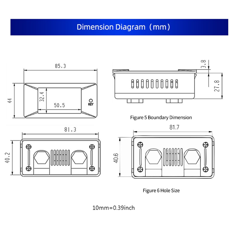 POP cho DC 0-300V 0-300A Màn hình LCD Kỹ thuật số Điện áp dòng điện Đồng hồ đo năng lượng Công suất Công suất Watt Meter Ampe kế Voltmete