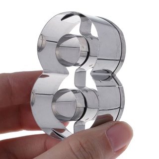 Set 9 Khuôn Nhấn Hình Chữ Số Bằng Thép Không Gỉ Làm Bánh Quy