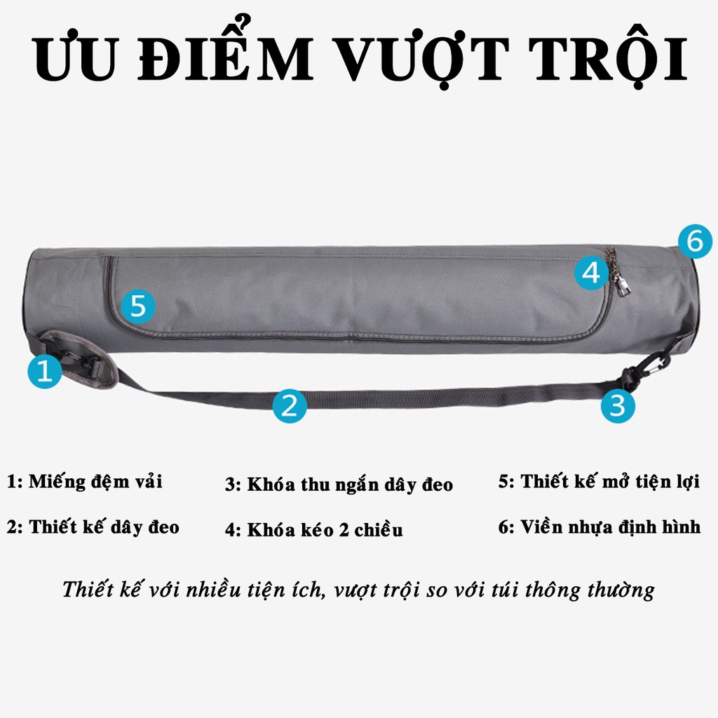 Ảnh Túi Đựng Thảm Tập Yoga PU TPE 6mm Cao Cấp Tặng Kèm Dây Buộc Thảm Tập Yoga Chuyên Dụng - Chính Hãng Amalife 4