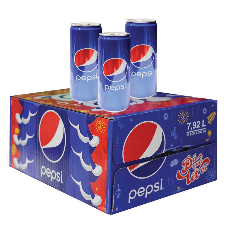 Thùng 24 Lon Pepsi 330ml Mẫu Tết | Shopee Việt Nam