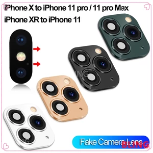Miếng dán ống kính máy ảnh giả IPhone11 Thích hợp cho IPhone X XS Max để thay đổi ống kính máy ảnh kim loại 11 Pro Max trong vài giây