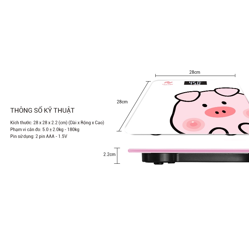 Ảnh Cân Điện Tử Sức Khỏe Life360 AL-S22G - Cân ĐIện Tử Thông Minh-Hàng Chính Hãng 3