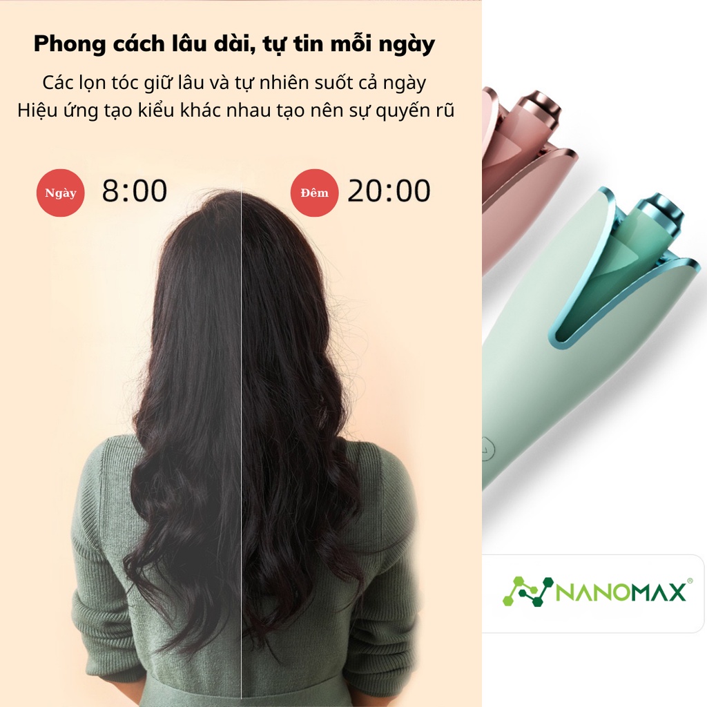 Ảnh Máy Uốn Tóc Tự Động Xoay 360 Độ Nanomax Xn-389, Thiết Kế Xoay 3 In 1 Dễ Dàng Tạo Kiểu - Bảo Hành 6 Tháng 2