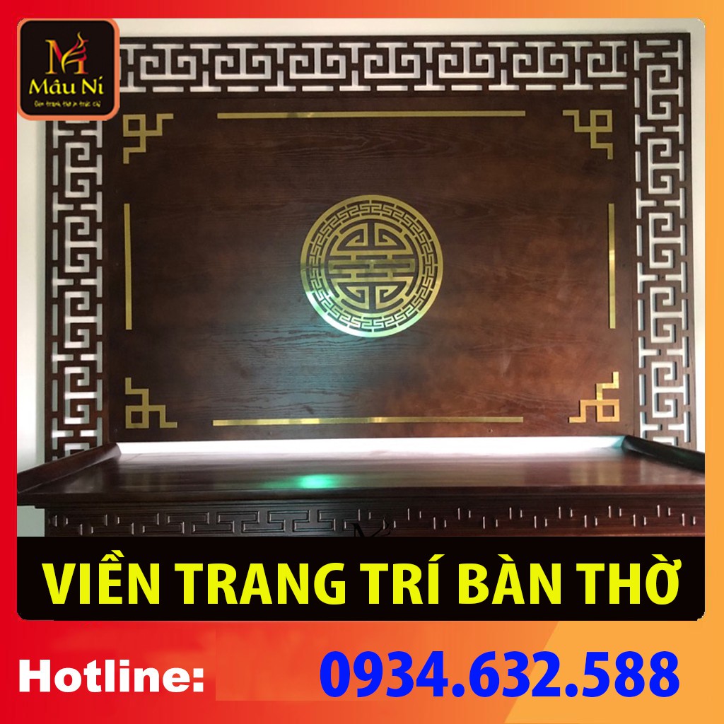 sx - [ BỘ VIỀN BÀN THỜ GIA TIÊN ] Ốp trang trí bàn thờ MÂU NI dùng ...