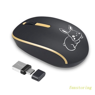Chuột không dây 2.4G Kèm Đầu Nhận USB Type-C
