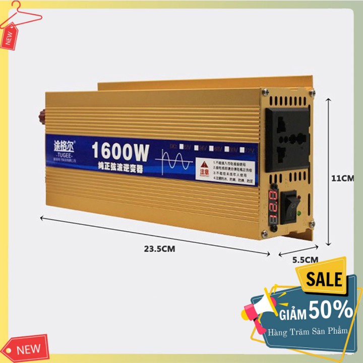 Kích 12v lên 220v sin chuẩn 1600W sử dụng thiết bị gia đình lúc khẩn cấp