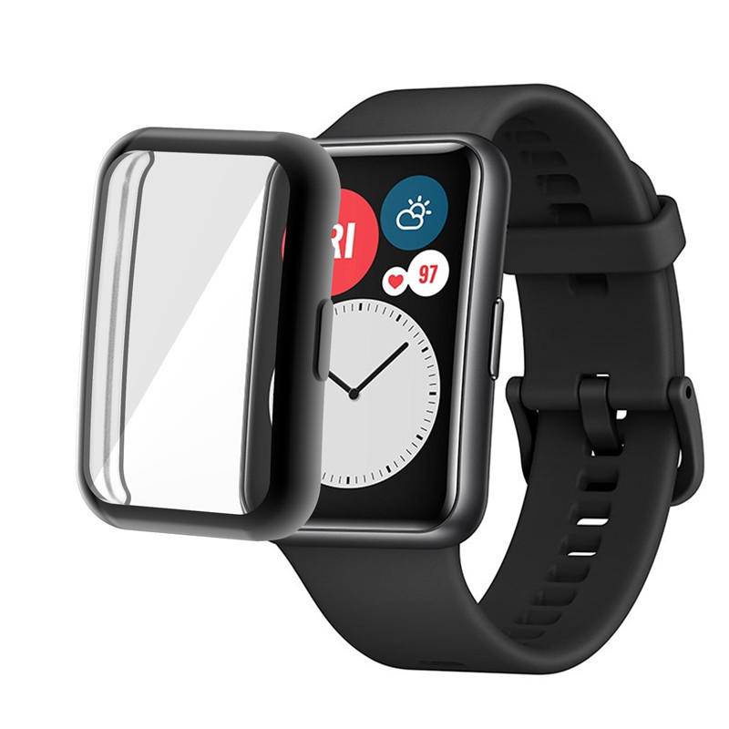 Ốp Lưng Bảo Vệ Đồng Hồ Cho Huawei Watch Fit 2 Vỏ Đồng Hồ TPU Mềm Toàn Màn Hình Kính Bảo Vệ Vỏ Cho Huawei Watch Fit