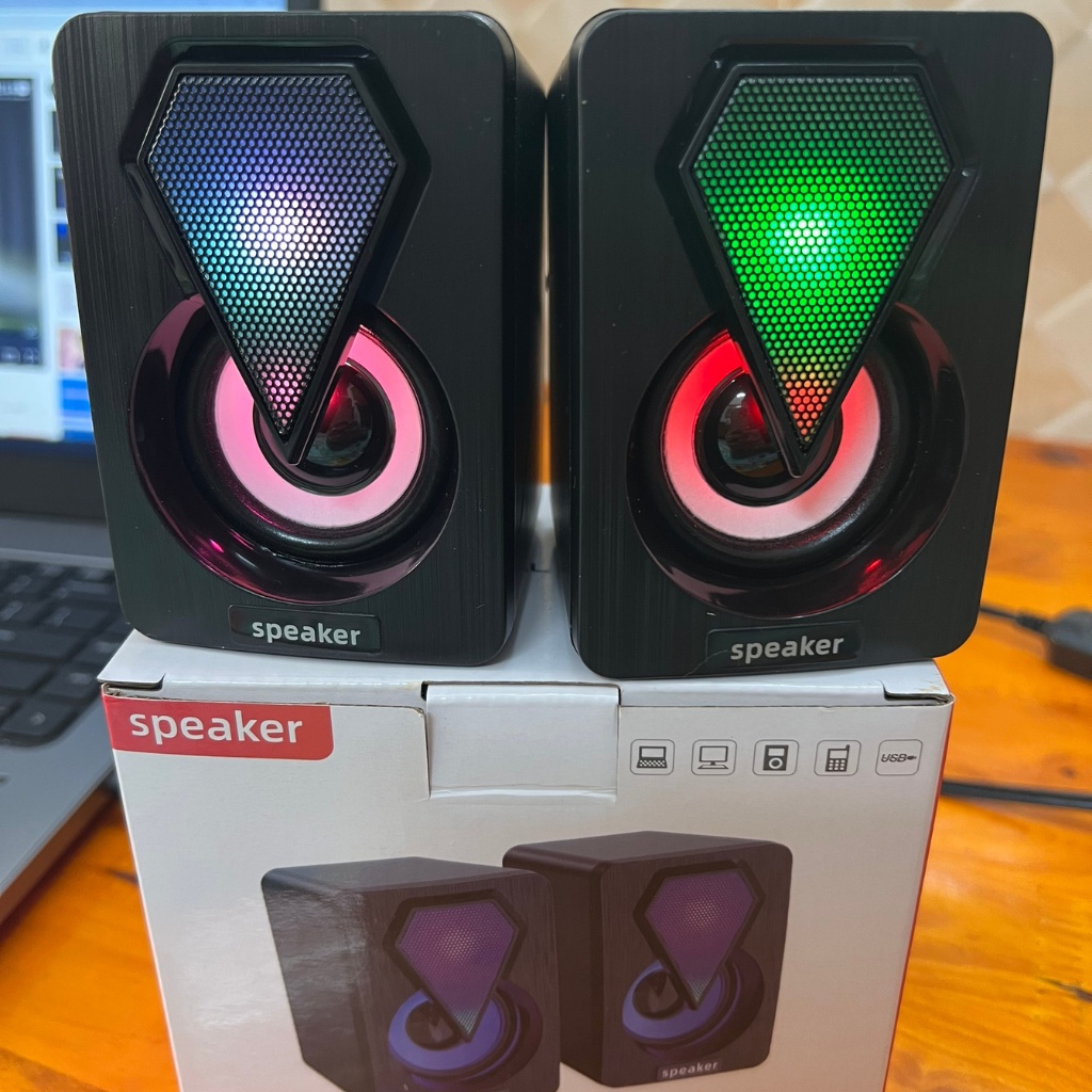 Loa máy tính mini 2.0 SPEAKER Y-9077 LED RGB bảo hành 12 tháng giá ...