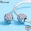 Hạt xỏ vòng tay Bamoer bằng bạc S925 họa tiết ngôi sao nhỏ xinh xắn