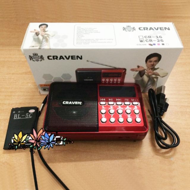 LOA NGHE NHẠC MINI, NGHE KINH PHẬT, ĐÀI FM CRAVEN CR-26 | Shopee Việt Nam