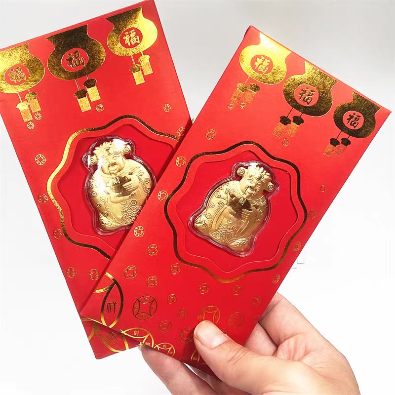 COMBO Bao lì xì ông thần tài mạ vàng may mắn tài lộc đến mọi nhà
