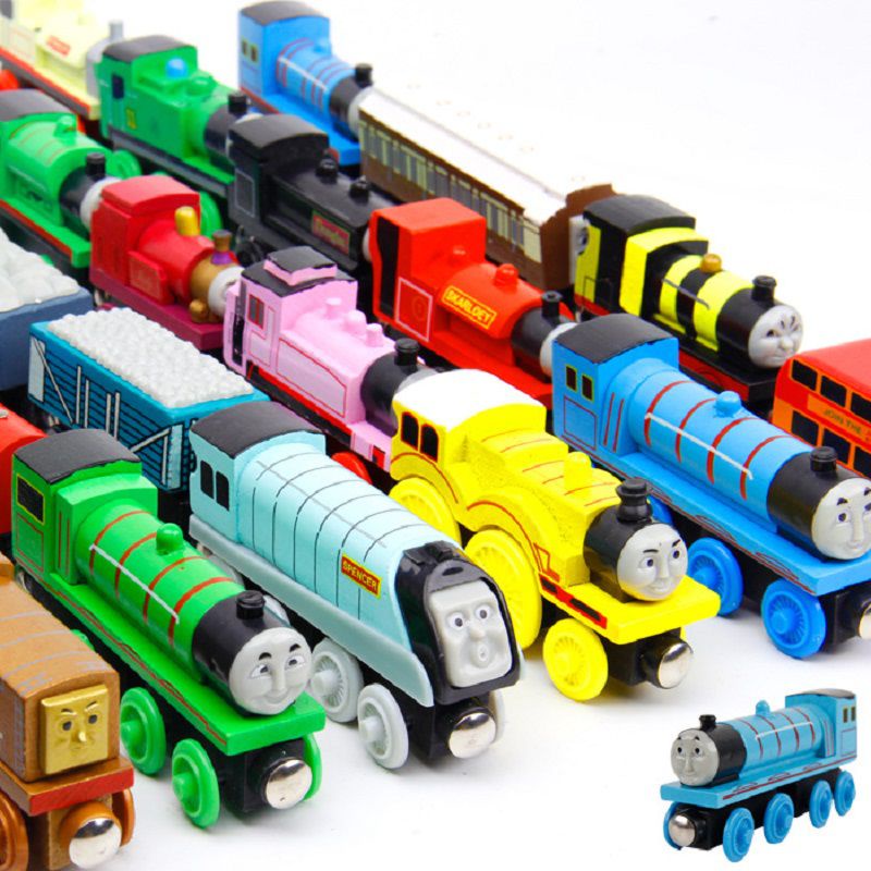 Thomas Xe Lửa Nhẹ Bằng Gỗ Từ Đường Sắt Đồ Chơi Xe Tải Ô Tô Trẻ Em