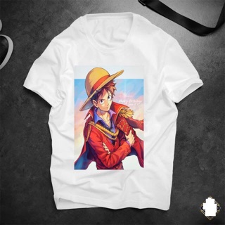 ÁO PHÔNG TRẮNG ÁO THUN COTTON IN HÌNH ONE PIECE NĂNG ĐỘNG