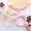 YT4 Kuromi gấu thỏ hoạt hình dễ thương sang trọng đầu động vật ban nhạc đồ chơi đôi mặt nạ rửa mặt buộc mặt tóc đầu đồ trang trí