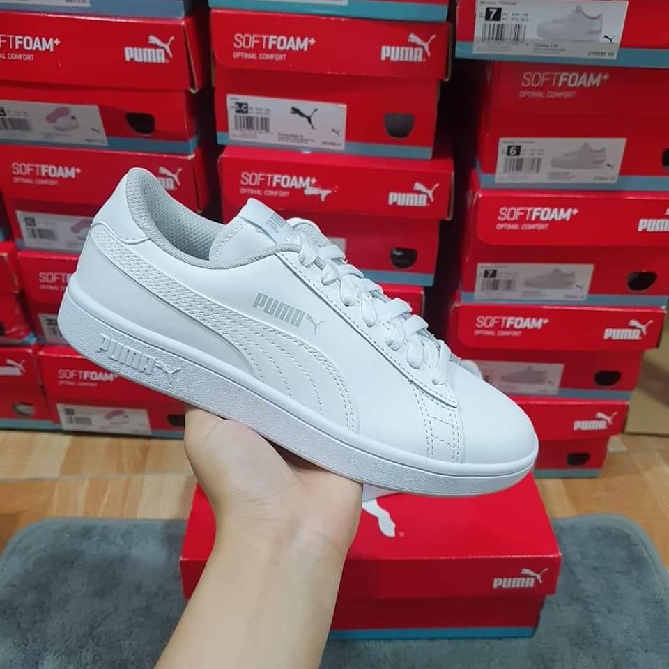 puma smash v2 l white
