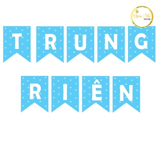 Dây chữ ghép tên trang trí sinh nhật, happy birthday, thôi nôi, đầy tháng cho bé trai, bé gái ,YẾN NHI SHOP
