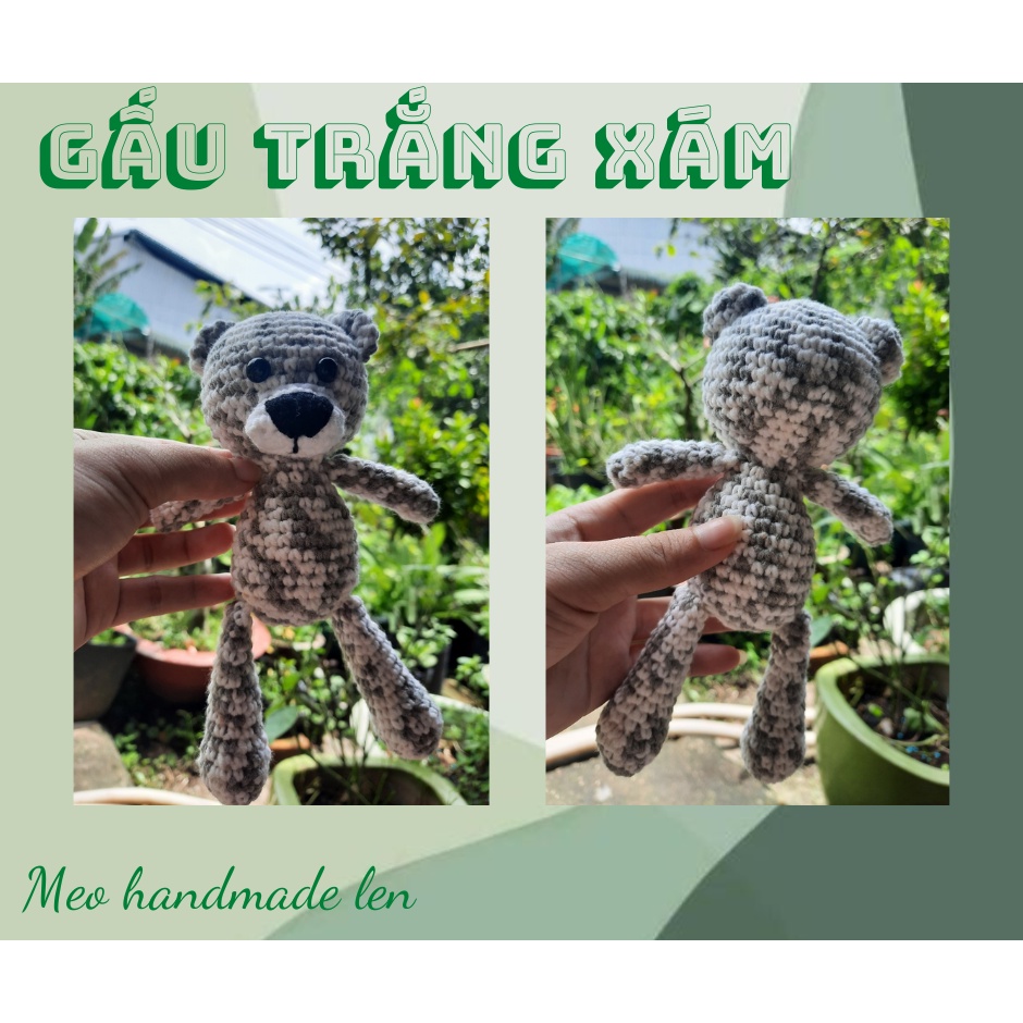 Gấu teddy len - Handmade len - Amigurumi (có chuông)