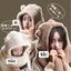 Mũ lông cừu tai gấu kèm khăn và găng tay 3in1