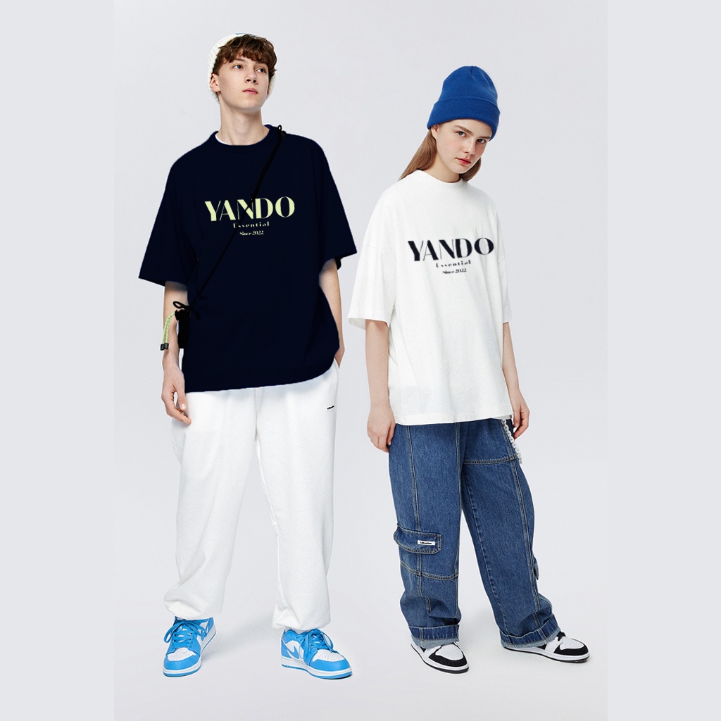Áo Thun Tay Lỡ Nam Nữ Form Rộng YANDO OUTFITS ESSENTIAL- AT0608-Cotton ...