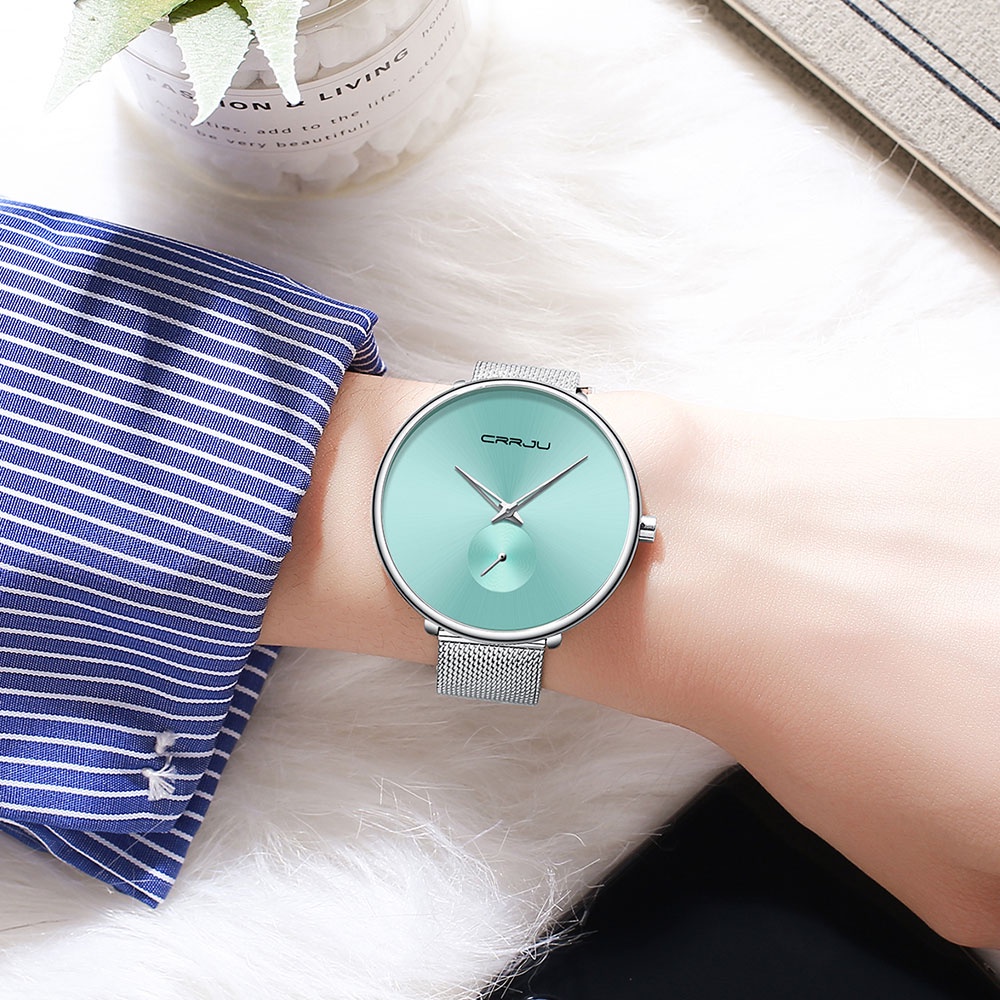 Mô tả Đồng Hồ CRRJU 2165 Chống Nước Cho Nữ Bằng Thép Không Gỉ Kiểu Dáng Sang Trọng Thời Trang Giản Dị - 6