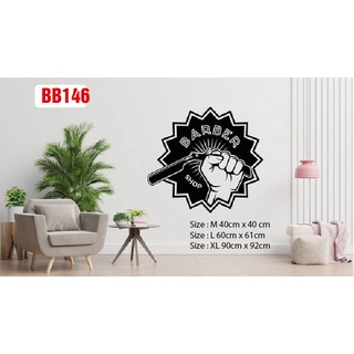 Decal dán làm đẹp cửa tiệm Barber và Salon thu hút khách hàngP10
