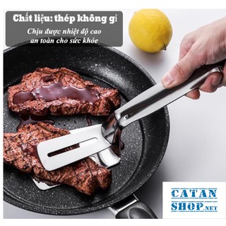 Xẻng inox gắp đồ chiên ,nướng ,gắp đồ nóng như bít tết, kẹp gắp thực phẩm bằng inox bền đẹp - GD381-xeng-kep