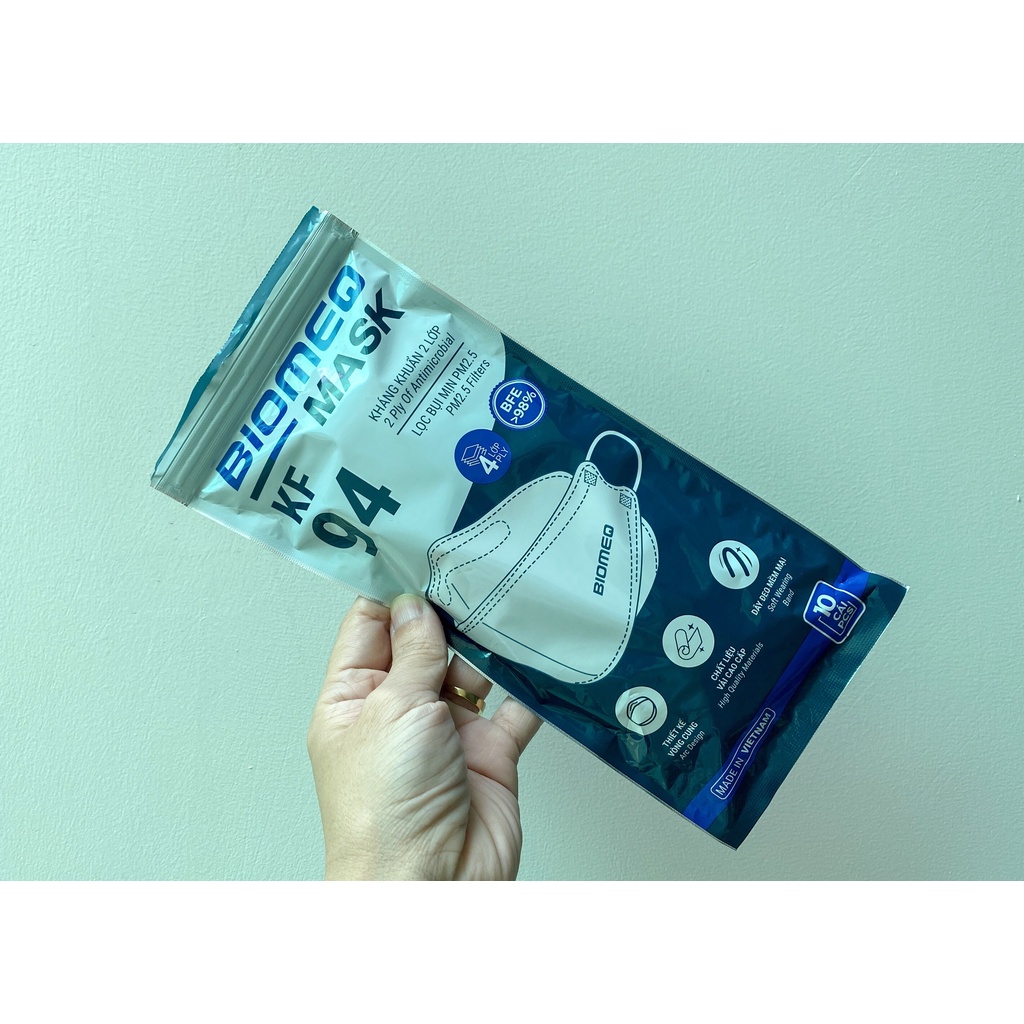 Ảnh Khẩu trang 4 lớp BIOMEQ mask KF94 lọc bụi mịn Pm2.5 " BỊCH 10 CÁI "- MEDICAL 2