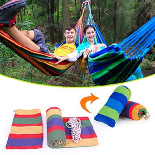 Võng Du Lịch Sợi Vải Đan Canvas Size 190Cm - Võng Nhiều Màu Cắm Trại, Dã Ngoại, Gấp Gọn (Kèm Túi, Dây)