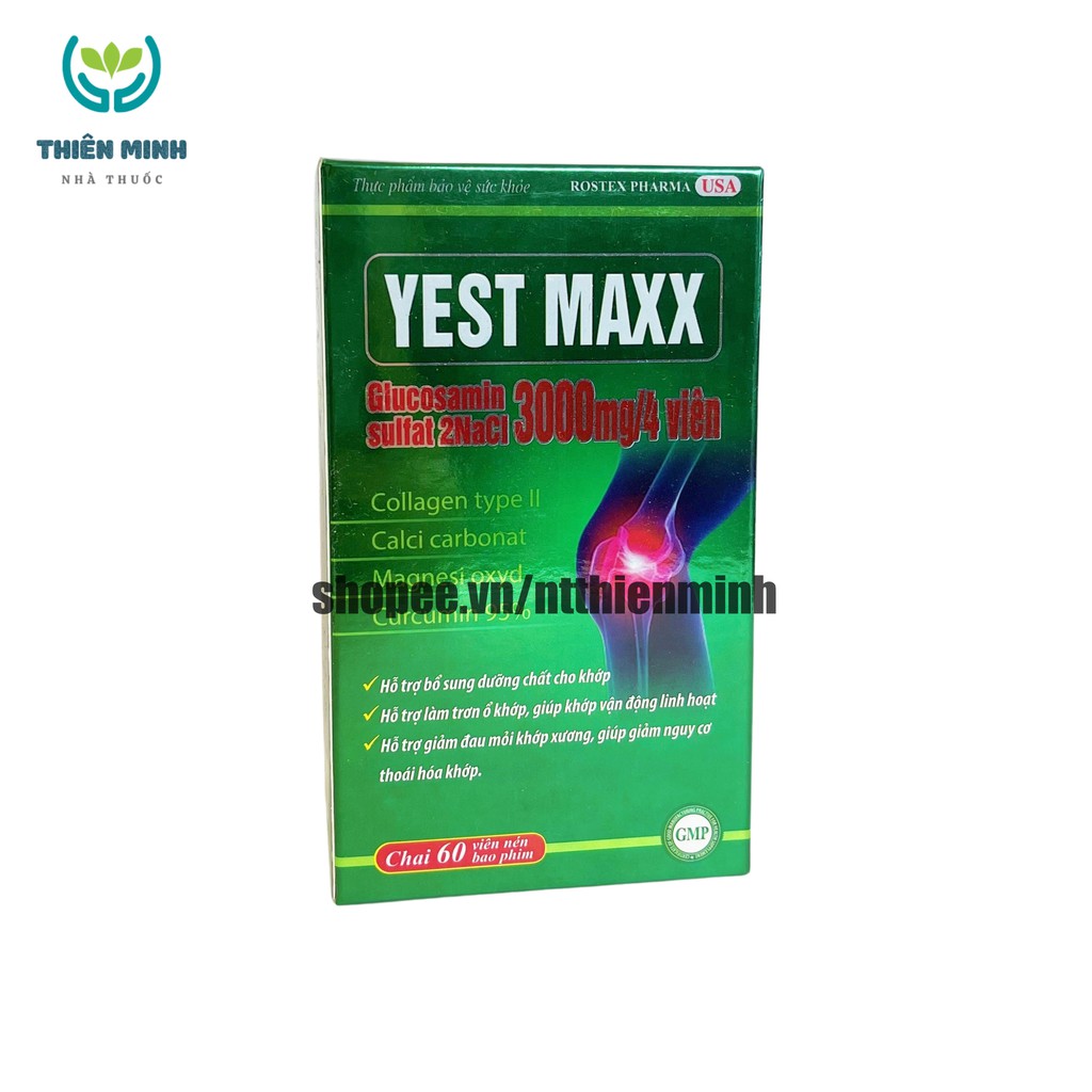 Viên uống bổ xương khớp YEST MAX bổ sung glucosamin hỗ trợ giảm đau mỏi ...