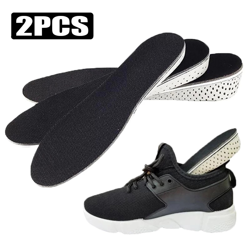 1 Cặp Đế Lót Giày Tăng Chiều Cao Bằng Cao Su Non Thoáng Khí Unisex