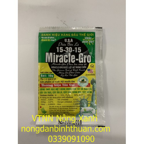 Miracle - Gro 15-30-15 Túi 10 gói - Mirac 10 gói | Shopee Việt Nam