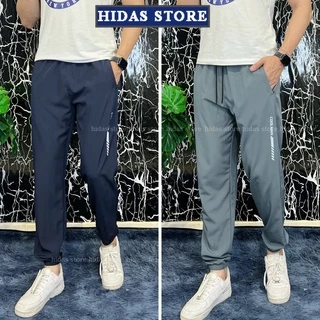 Quần gió dài thể thao nam chất gió mềm co dãn nhẹ bo chân trẻ trung năng động HD1