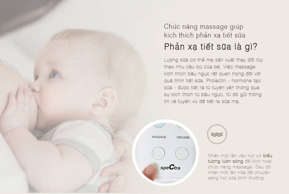 Mô tả Máy hút sữa Spectra 9 Plus nhỏ gọn, tích điện, bảo hành 12 tháng - 3