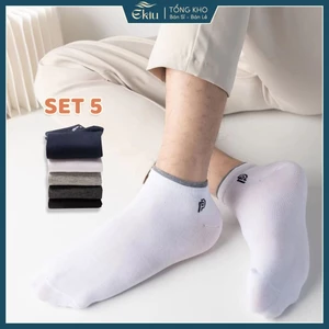 Tất cổ ngắn nam phong cách công sở,vớ cổ ngắn chất liệu cotton co giãn 4 chiều - Ekiu Shop