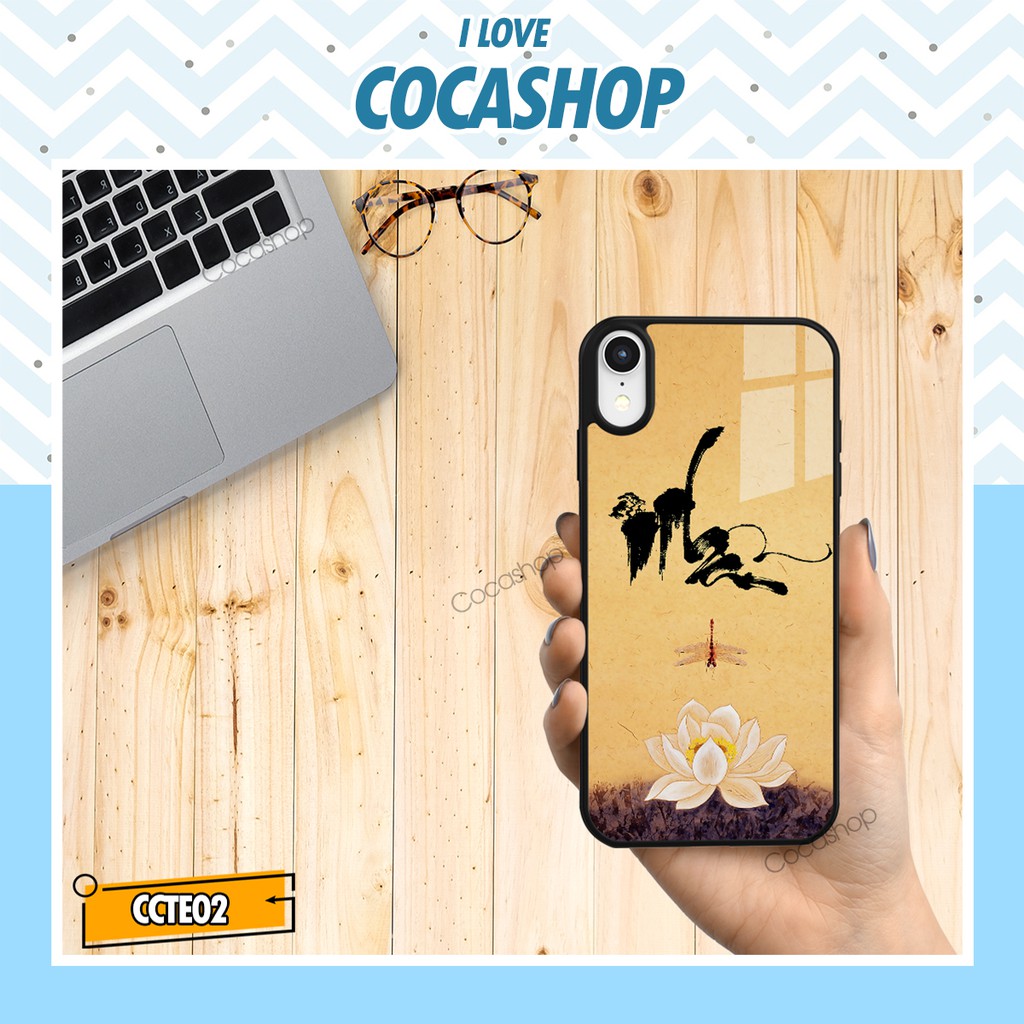 Ốp iphone in hình cực đẹp - Chữ nhẫn hoa sen - 6/6plus/6s/6splus/7/7plus/8/8plus/x/.....