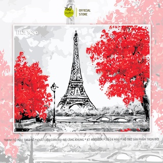 Tranh tô màu 40x50cm có khung Paris phác họa T160
