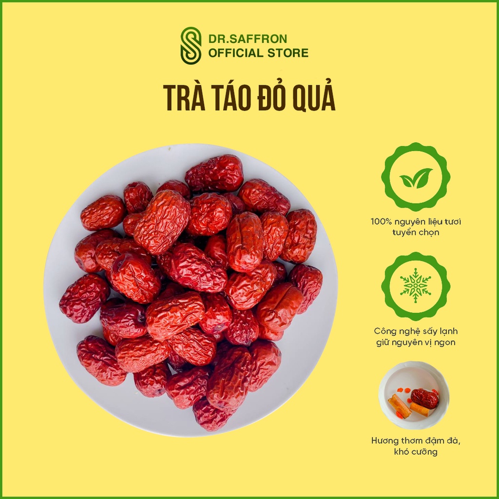 Ảnh Táo đỏ Hàn Quốc sấy khô Saffron Việt Nam loại quả to đặc biệt gói 100gr 1