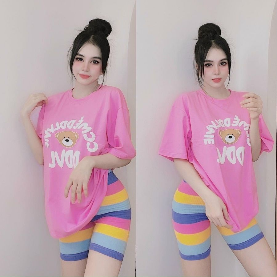 Bộ quần áo nữ mùa hè mặc nhà đẹp dễ thương bigsize đồ ngủ nữ thể thao quần lửng sọc thun cotton đi chơi biển AD14  ESHOP