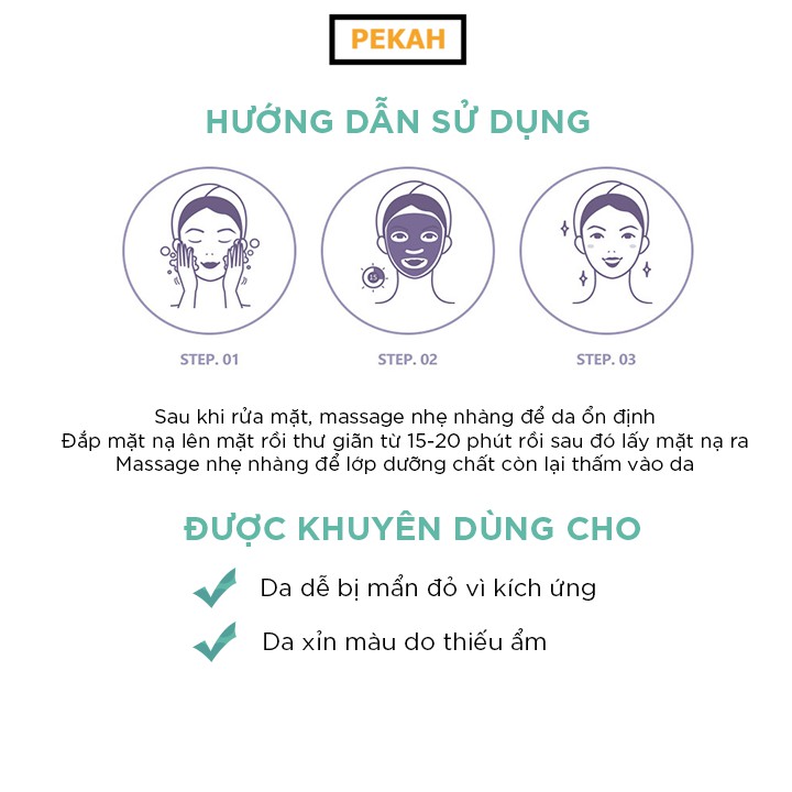 Ảnh Mặt nạ giấy dưỡng trắng phục hồi da Pekah Healing Night Mask 25ml 4