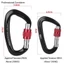 VVDZA Professional Carabiner 12 / 25KN Phụ kiện Thiết bị bảo vệ leo núi bằng nhôm