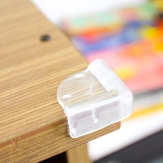 (Bộ 4 Miếng) Bịt Góc Bàn Cạnh Bàn Siêu Dính Chất Lượng Cao Silicon Trong Suốt Không Mùi Nhựa Chống Va Đập An Toàn Cho Bé