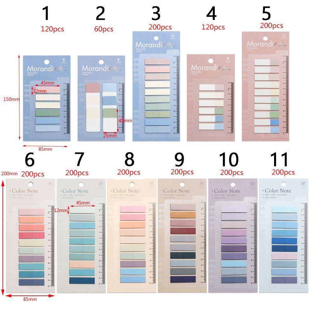 GETVOW   60 / 120 / 200 Chiếc Giấy Dán Ghi Chú Văn Phòng Phẩm Mới Lạ Chỉ Số Cờ Tab Dải Đồ Dùng Văn Phòng Đánh Dấu Nhãn Dán Paster
