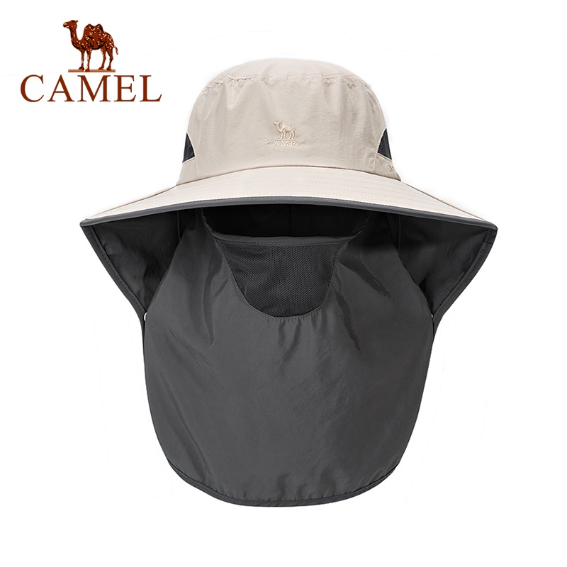 Ảnh Mũ chống nắng toàn mặt CAMEL CROWN Mũ câu cá leo núi ngoài trời Mũ chống tia cực tím Mũ chống nắng 3