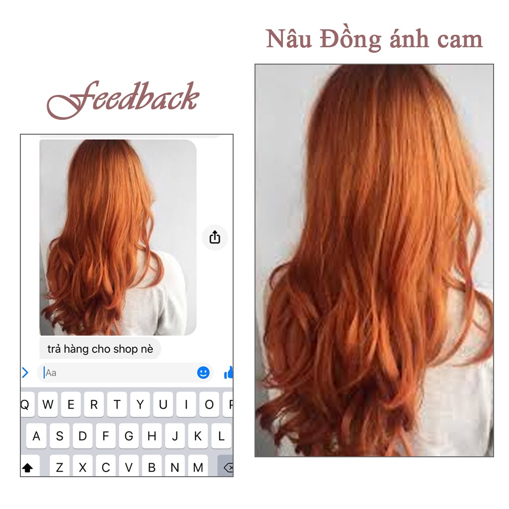Thuốc nhuộm tóc NÂU ĐỒNG ÁNH CAM  100ML màu nhuộm lên màu chuẩn tone