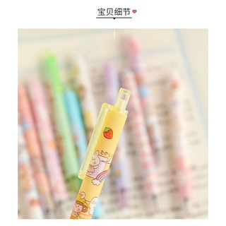 ✨ Combo 3 Bút Bi Bấm Mực Đen – Trơn Đều – In Hình Dễ Thương – Thỏ Hồng VPP ✨