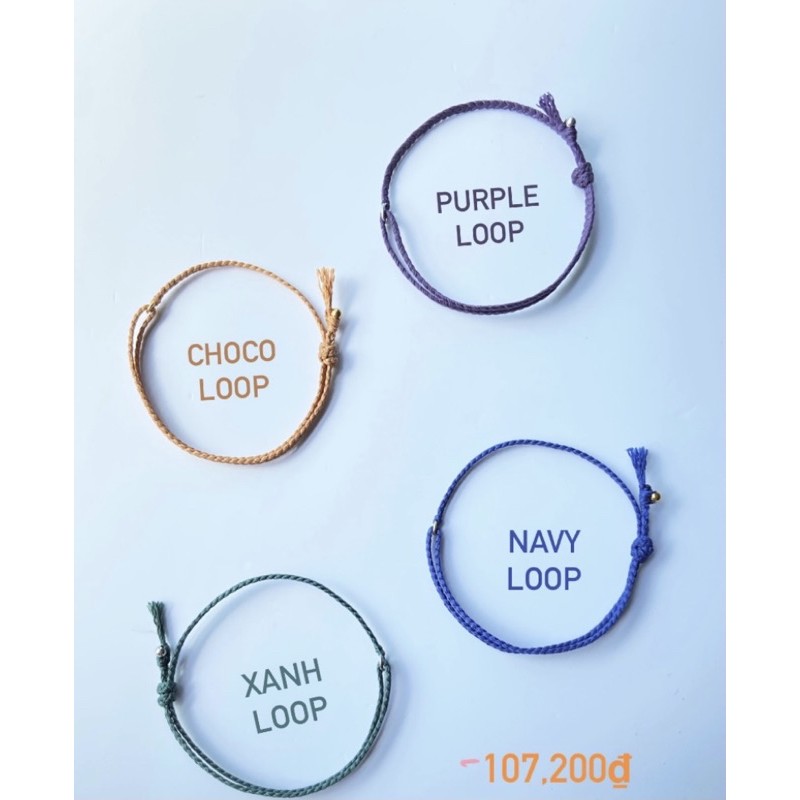 [Whiteline] Vòng tay Golden Loop Xanh/Navy/Choco/Purple (có size Chân ...